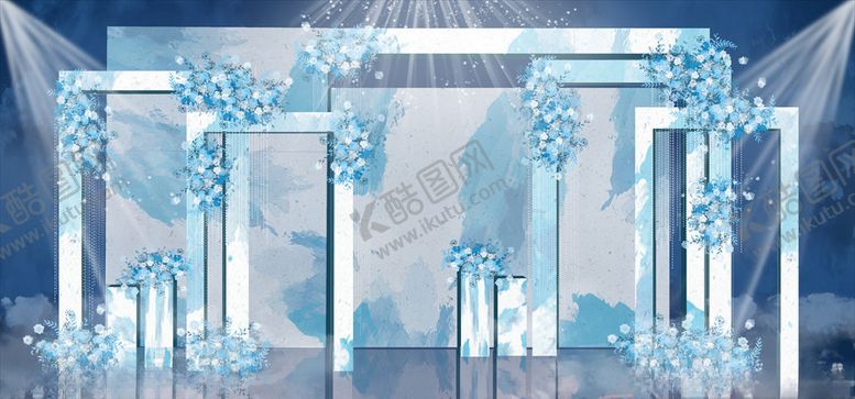 编号：35260910190138305295【酷图网】源文件下载-蓝色婚礼