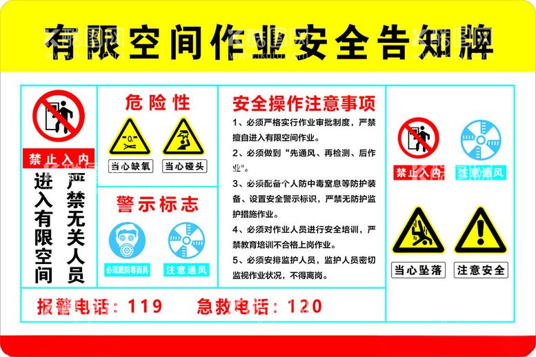 编号：77777303071151571638【酷图网】源文件下载-入场须知安全警示牌