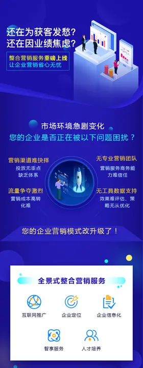 互联网整合营销落地页海报