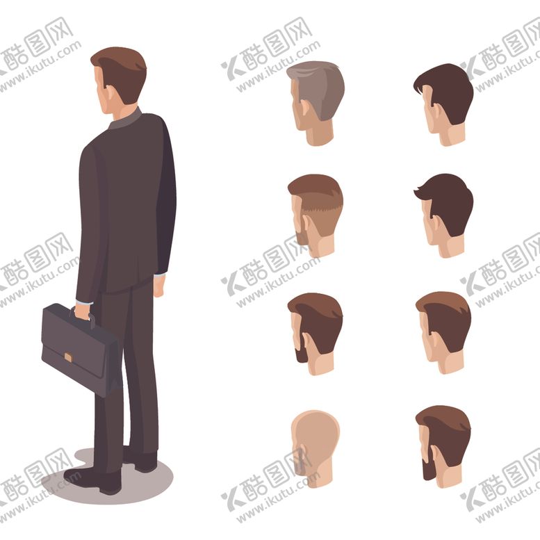 编号：80687507071925367477【酷图网】源文件下载-卡通商业商务白领人士人物