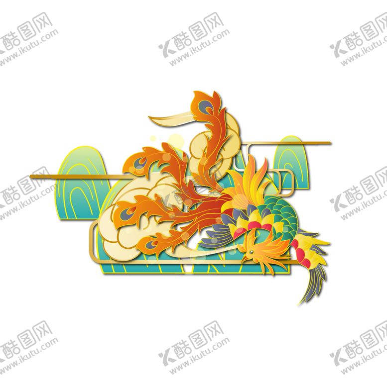 编号：30153510201209471618【酷图网】源文件下载-国潮凤凰插画