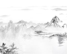 山水画背景墙