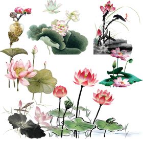 水墨荷花