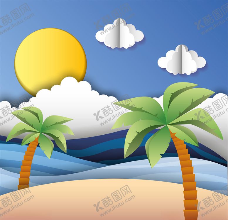 编号：86004010081021542766【酷图网】源文件下载-沙滩风景
