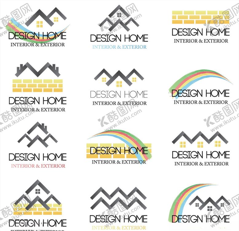 编号：32161410101448011651【酷图网】源文件下载-抽象家居设计标志