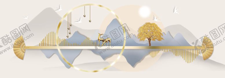 编号：41605310030320221297【酷图网】源文件下载-床头装饰画