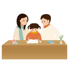 儿童看书插画