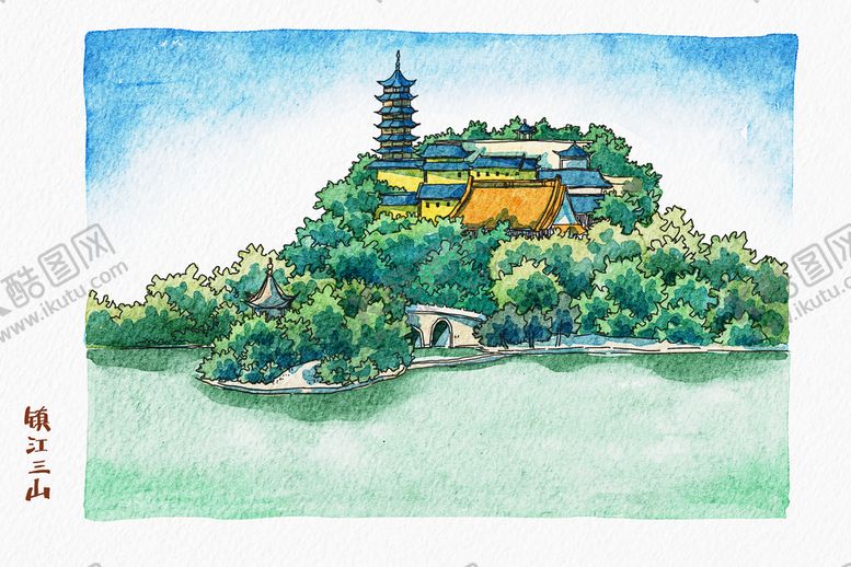 编号：81091411210005098556【酷图网】源文件下载-镇江三山