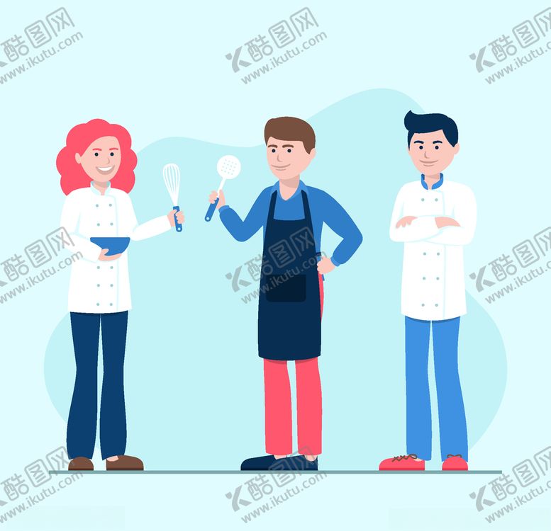 编号：23200509211011087808【酷图网】源文件下载-矢量卡通厨师人物