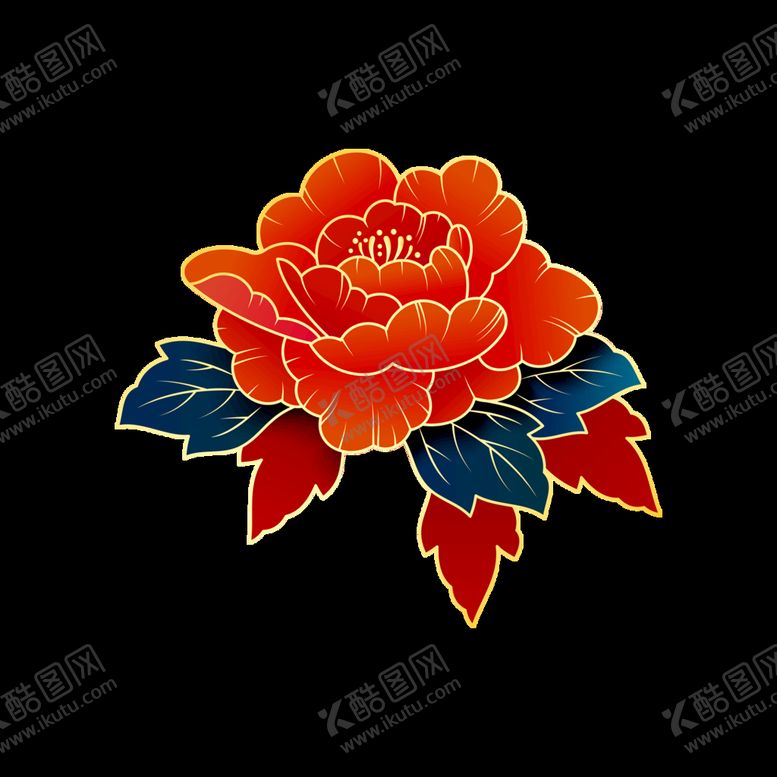 编号：57124310052025003021【酷图网】源文件下载-手绘国潮鲜花