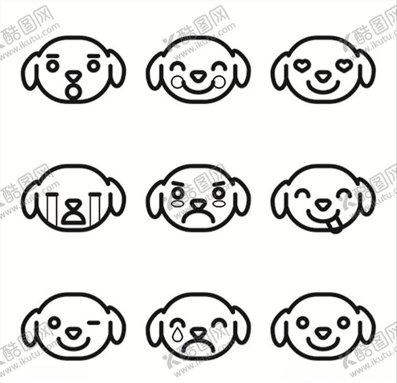 编号：42926009161319003544【酷图网】源文件下载-狗动物家禽表情大全动作大全