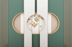 新中式山水背景