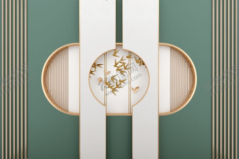 编号：50765804050553443140【酷图网】源文件下载-新中式山水背景