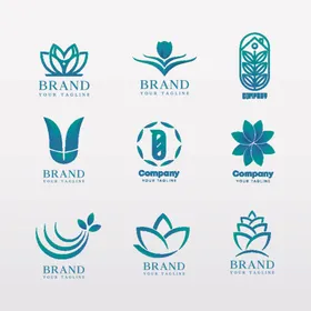 花朵图标识logo植物志志logo