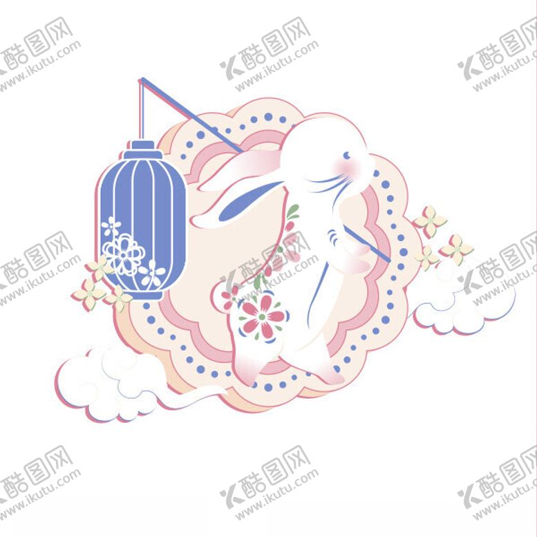 编号：96075502091737481839【酷图网】源文件下载-剪纸兔子