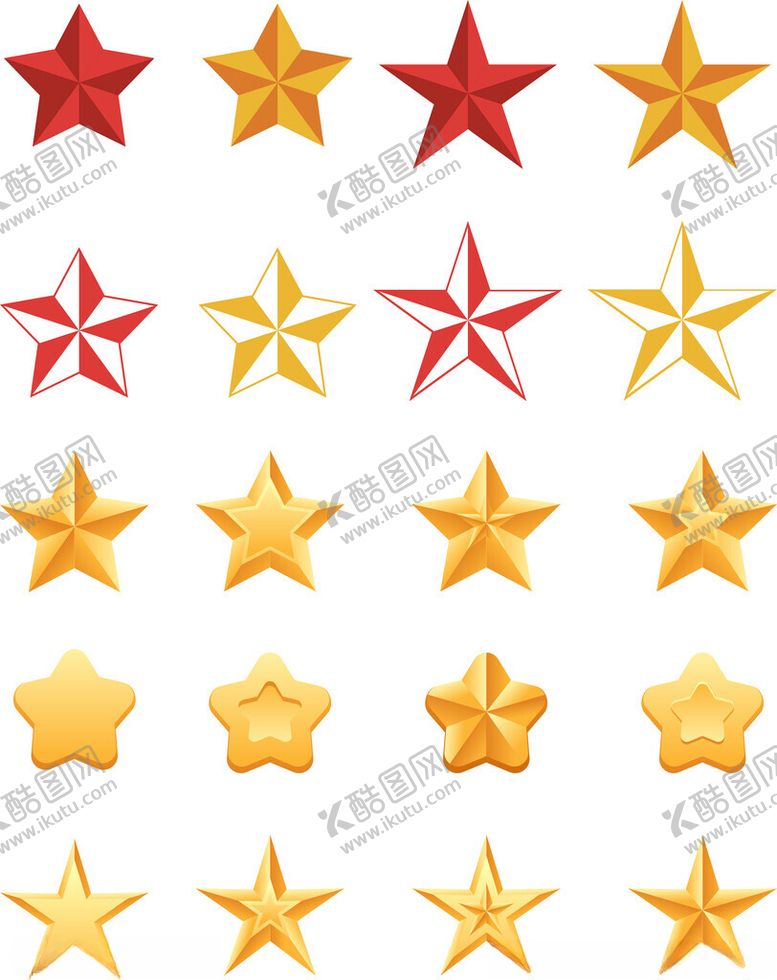 编号：43005111211142204241【酷图网】源文件下载-矢量五角星