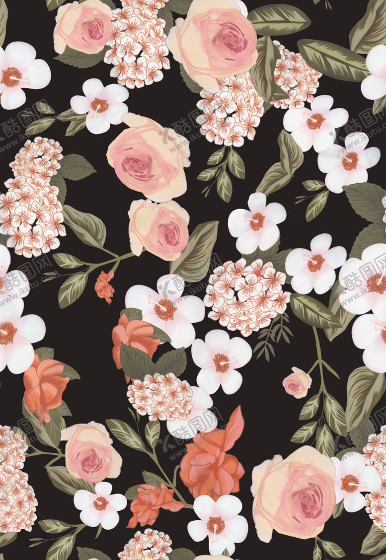 编号：38104410290320414303【酷图网】源文件下载-手绘花