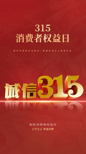 315红色海报保驾护航