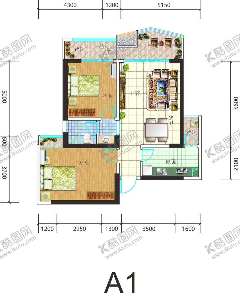 编号：56024009191736389788【酷图网】源文件下载-户型图