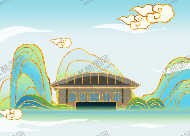 编号：17483610010912395680【酷图网】源文件下载-秦岭兵马俑博物馆地标建筑