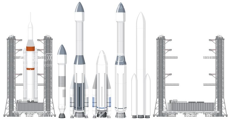 编号：57892409171527360864【酷图网】源文件下载-卡通航天器火箭发射装置素材下载
