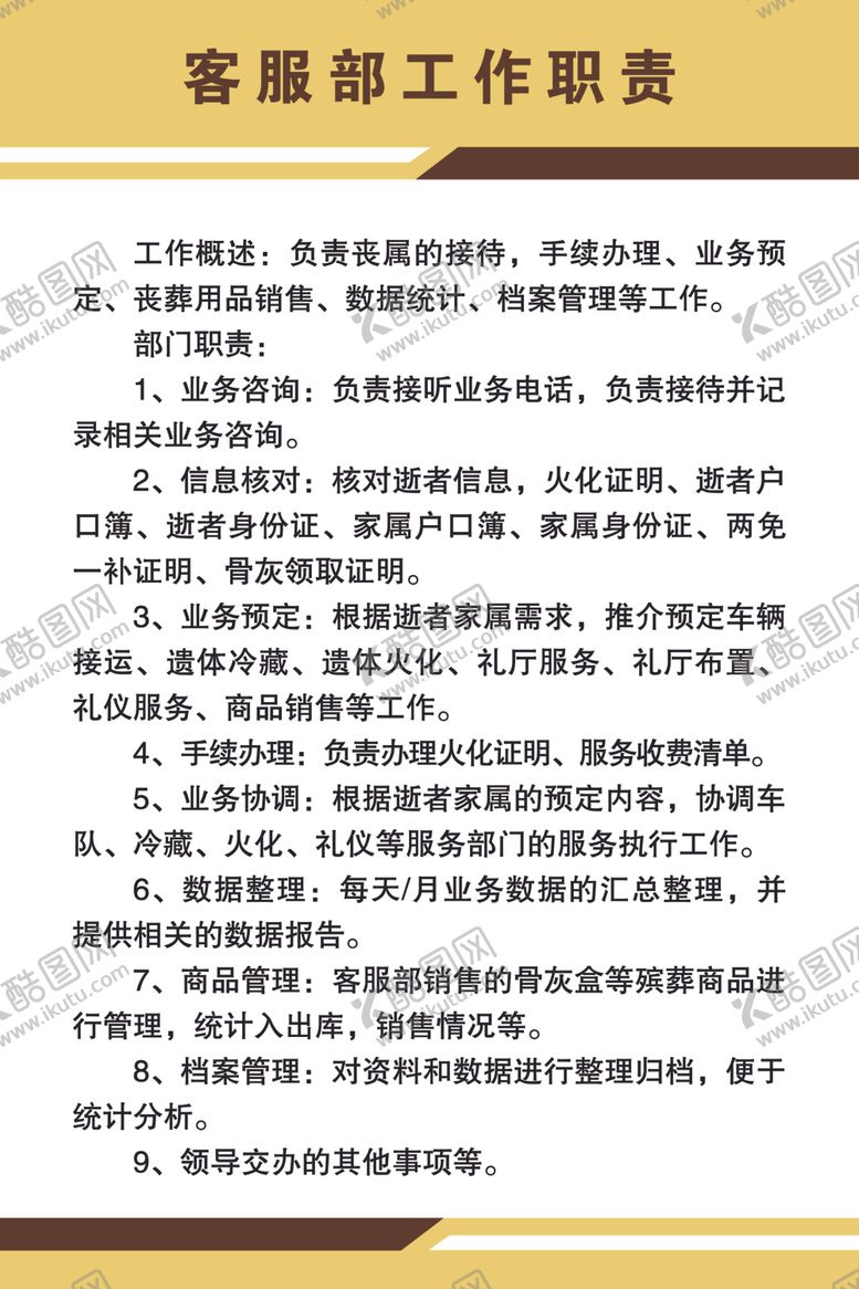编号：40512906301924357727【酷图网】源文件下载-殡仪馆制度牌