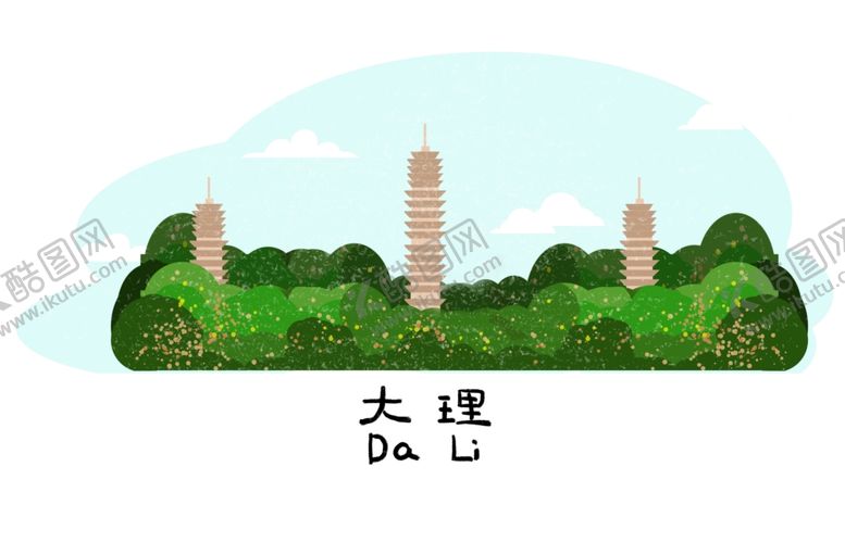 编号：78730804261023374296【酷图网】源文件下载-手绘城市城市地标
