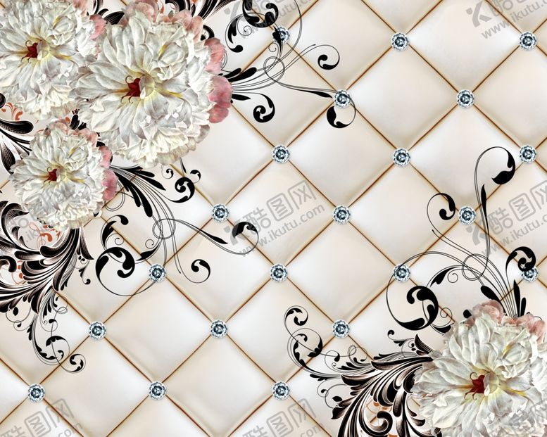 编号：26465509301812253105【酷图网】源文件下载-花卉背景墙