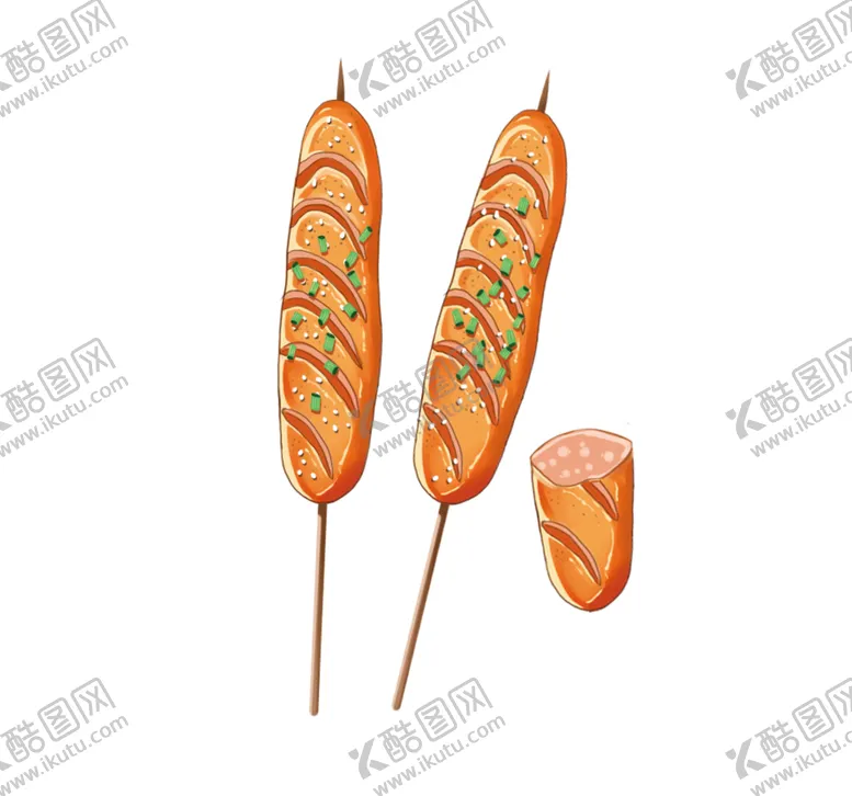 编号：86173009302359232354【酷图网】源文件下载-烤香肠插画