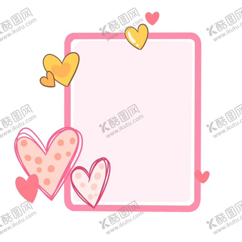 编号：54452809110538451271【酷图网】源文件下载-粉色爱情爱心边框