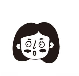 卡通女孩广告设计简笔画人物