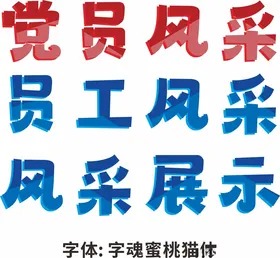 风采展示字体设计艺术字