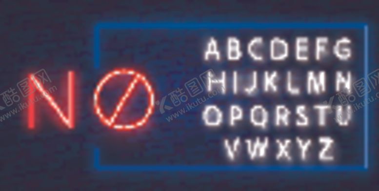 编号：27111909281802156682【酷图网】源文件下载-霓虹灯字母