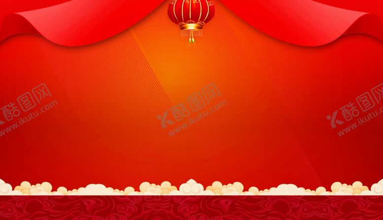 编号：45150904010115512161【酷图网】源文件下载-红色喜庆背景配中式灯笼