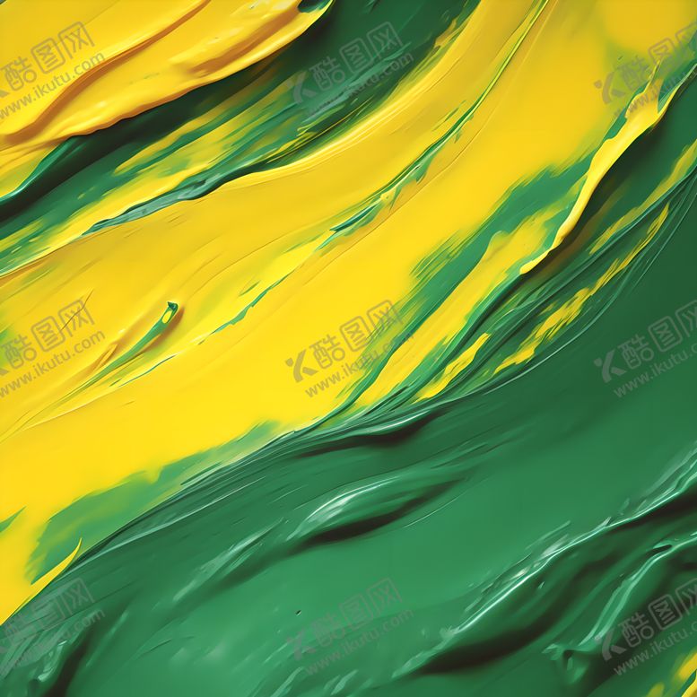 编号：60615502180702586128【酷图网】源文件下载-黄绿笔触艺术明亮油画水粉水彩