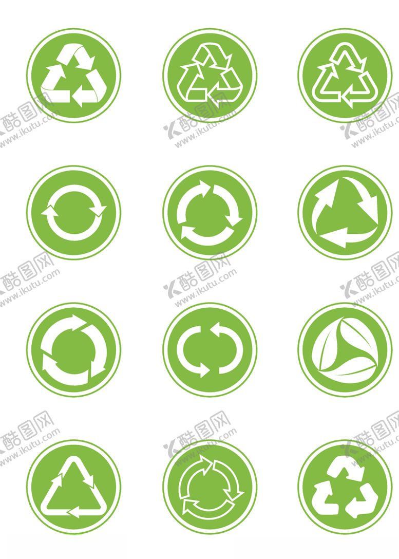 编号：18526209202317514525【酷图网】源文件下载-绿色环保图标图片