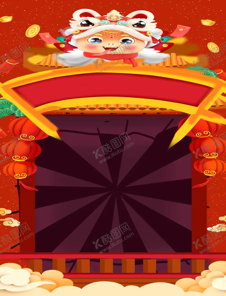 编号：99935502260003532466【酷图网】源文件下载-蛇年新年海报