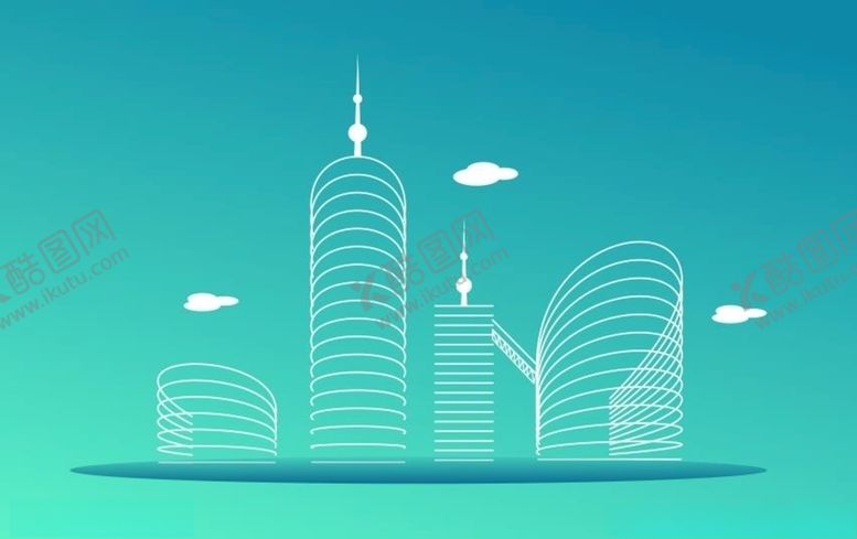 编号：71614409230303094540【酷图网】源文件下载-线条现代建筑插画cdr