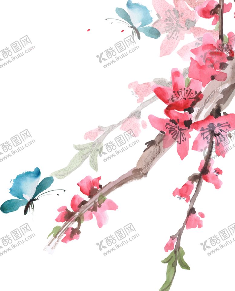 编号：82085110081041197172【酷图网】源文件下载-桃花绘画png