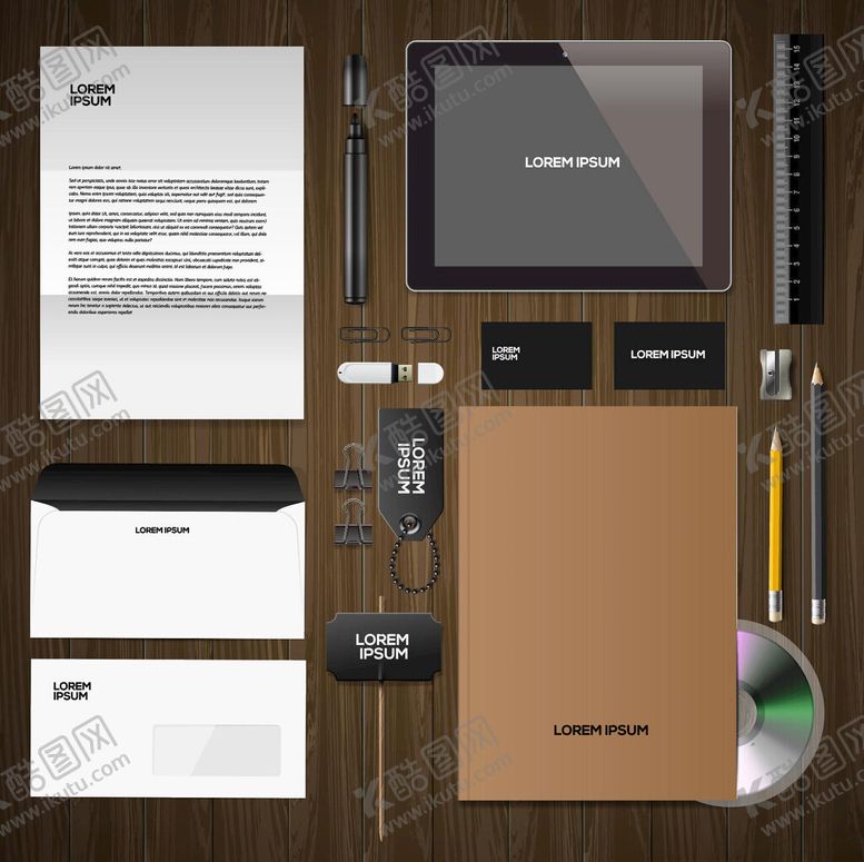 编号：92880604051758552563【酷图网】源文件下载-办公用品与电子设备组合