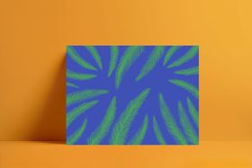 绿植输液羽毛插画素材