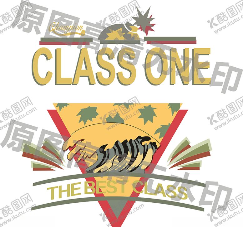 编号：39138809290229446969【酷图网】源文件下载-矢量潮牌海浪1班班服图案印花