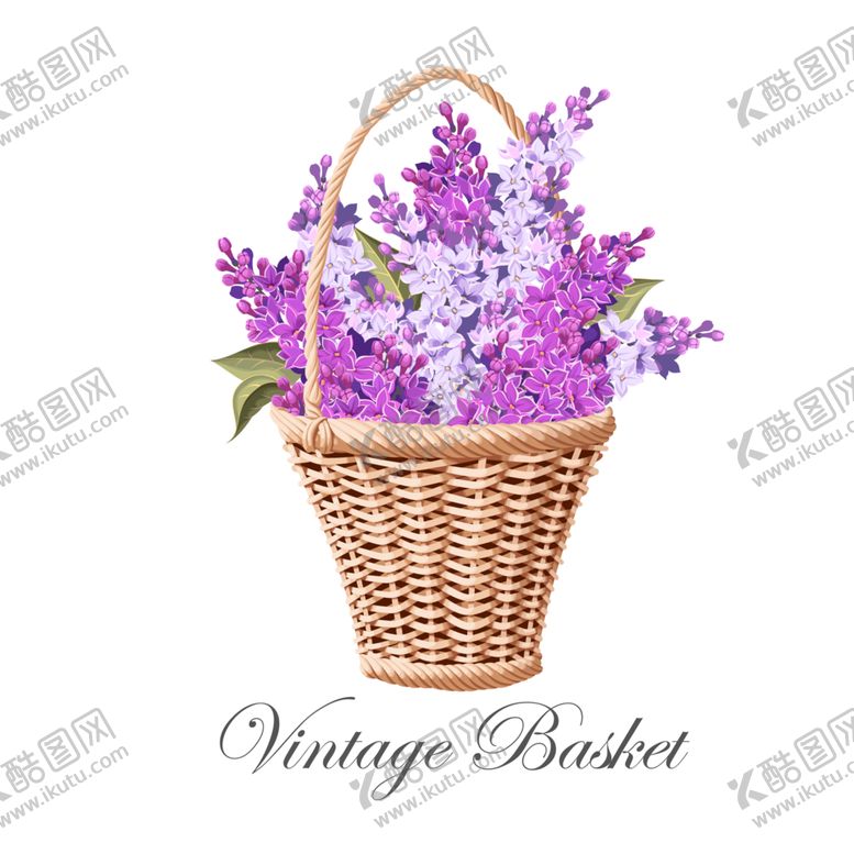 编号：25866312110049547264【酷图网】源文件下载-丁香花花篮