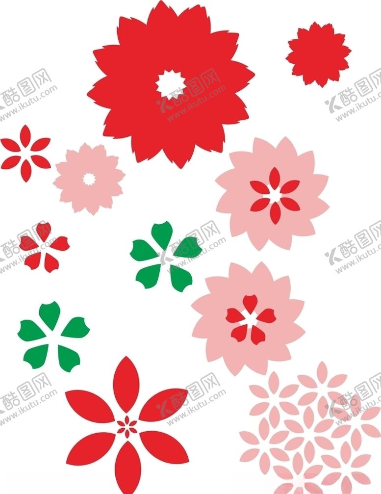 编号：33508009190002222261【酷图网】源文件下载-矢量彩色花朵