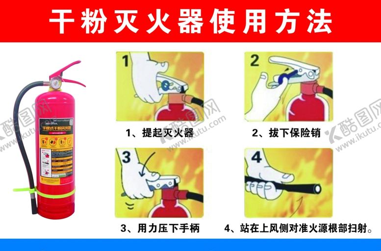 编号：90045810070617319544【酷图网】源文件下载-干粉灭火器使用方法