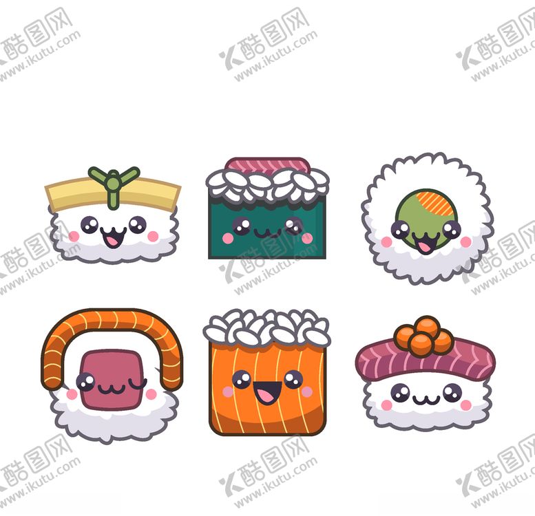 编号：54916110182342107974【酷图网】源文件下载-可爱寿司