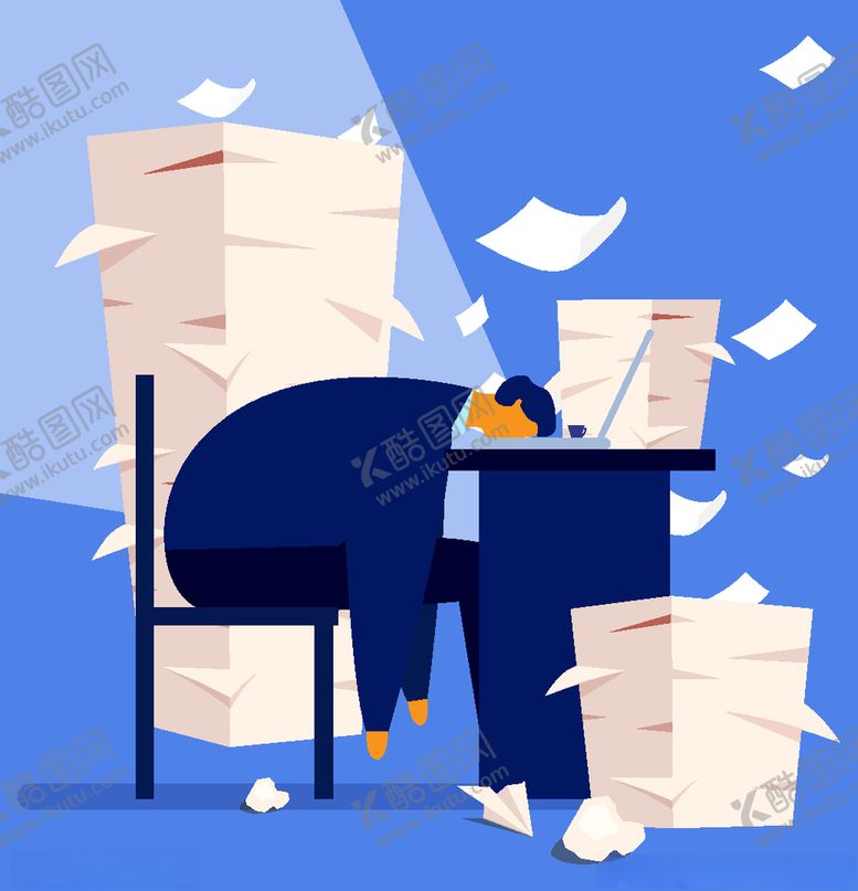 编号：85905009131352561674【酷图网】源文件下载-创意累倒的商务男子