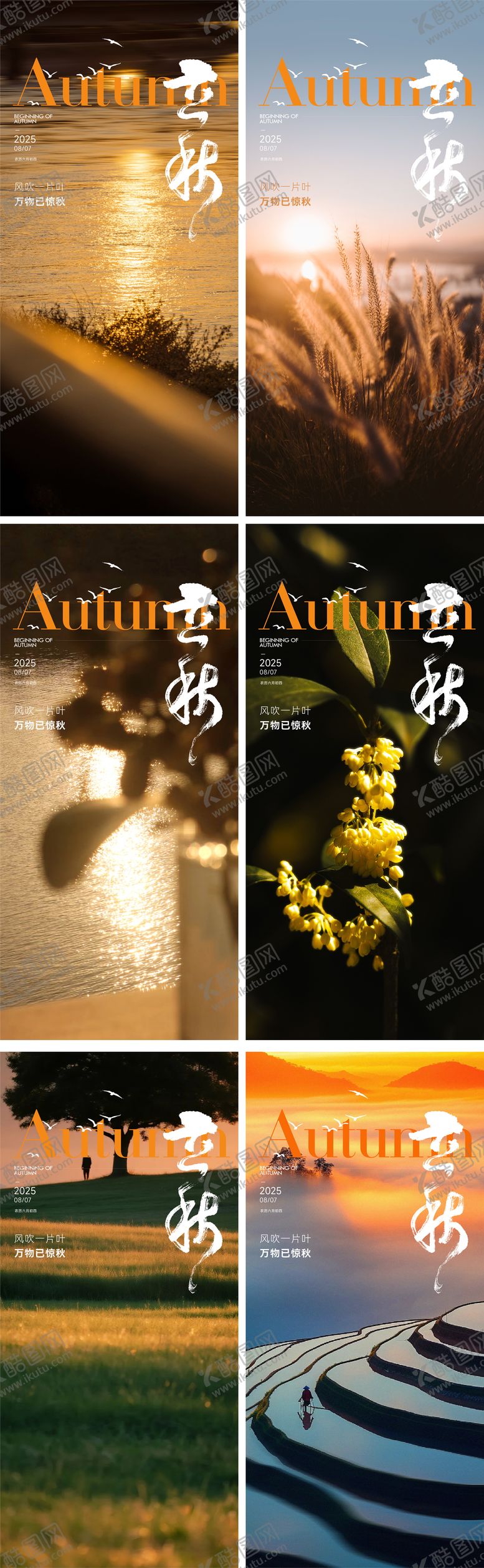 编号：15774107282309072730【酷图网】源文件下载-立秋节气海报