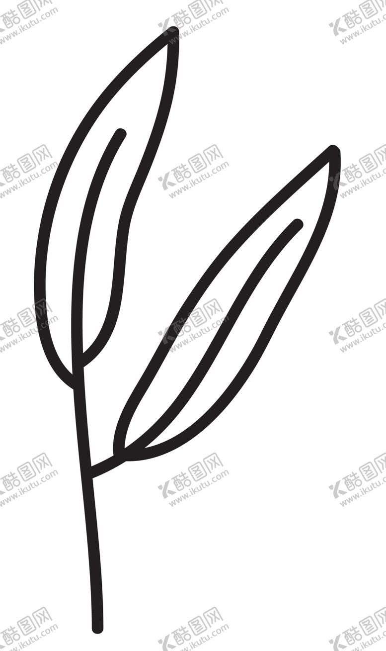 编号：57698110230351346328【酷图网】源文件下载-黑白手绘植物