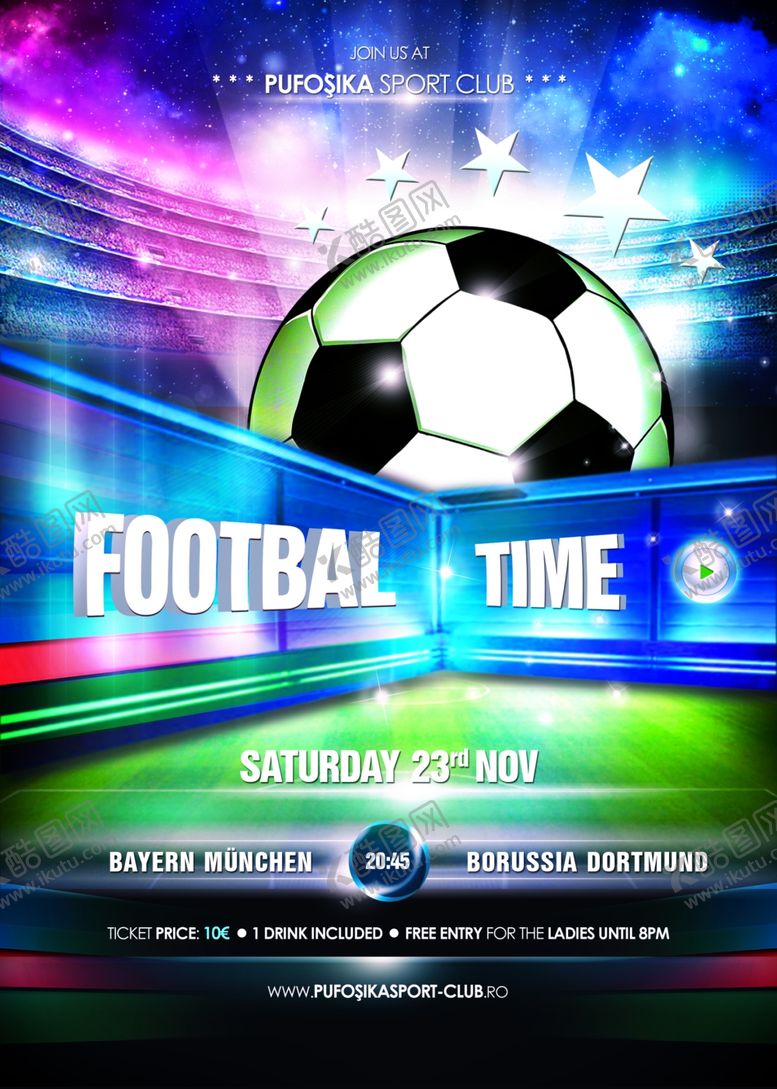 编号：30026709180348217771【酷图网】源文件下载-足球赛海报